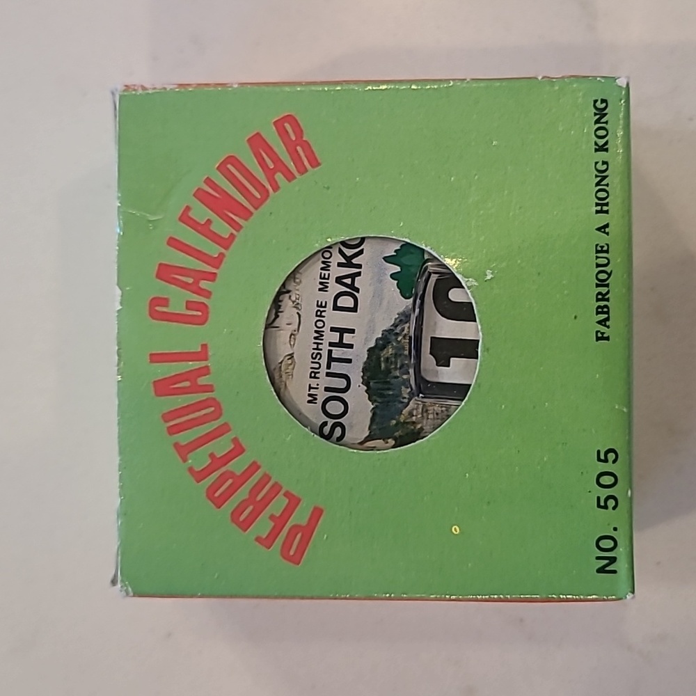 Vintage South Dakota Perpetual Calendar New in Box